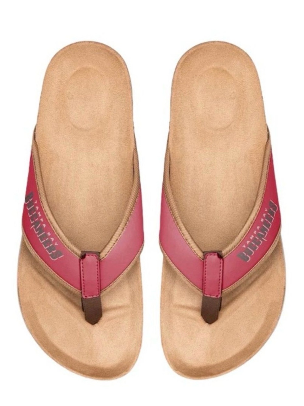 New nwt mens Tampa Bay Buccaneers FOCO Cork Flip Flops medium